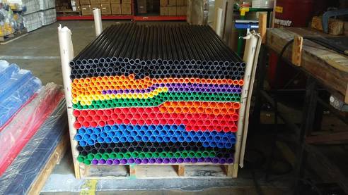 various colored pvc pipe